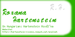 roxana hartenstein business card
